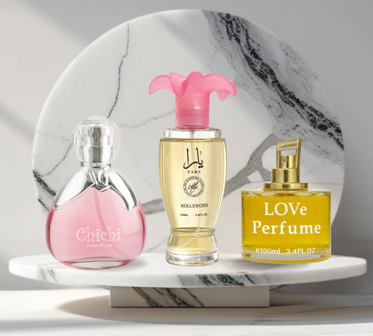 Set 3 Parfumuri de Dama 100ML - CHICHI - YARA - LOVE
