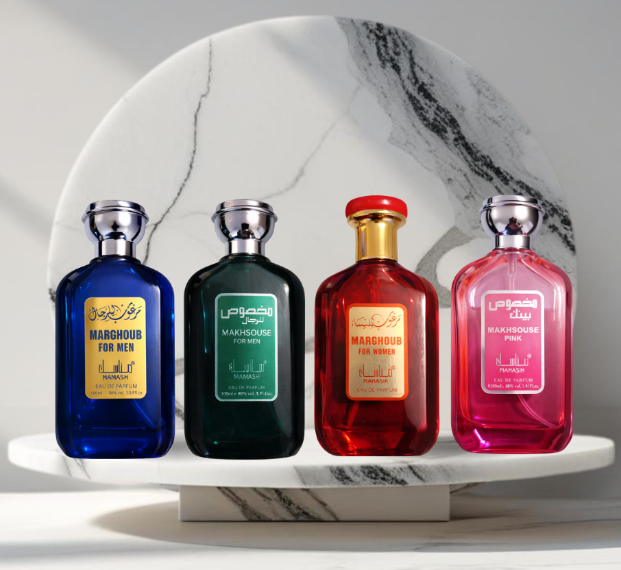 Set 4 Parfumuri Arabesti de Barbat + Dama 100ML - BLUE - GREEN - RED - PINK