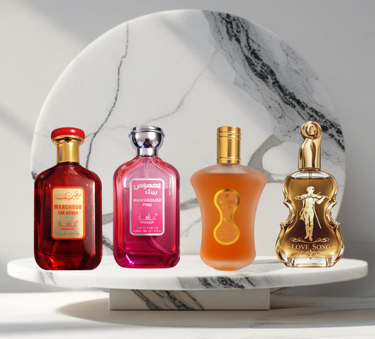 Set 4 Parfumuri de Dama 100ML - RED - PINK - LOVE SONG - ALISHA