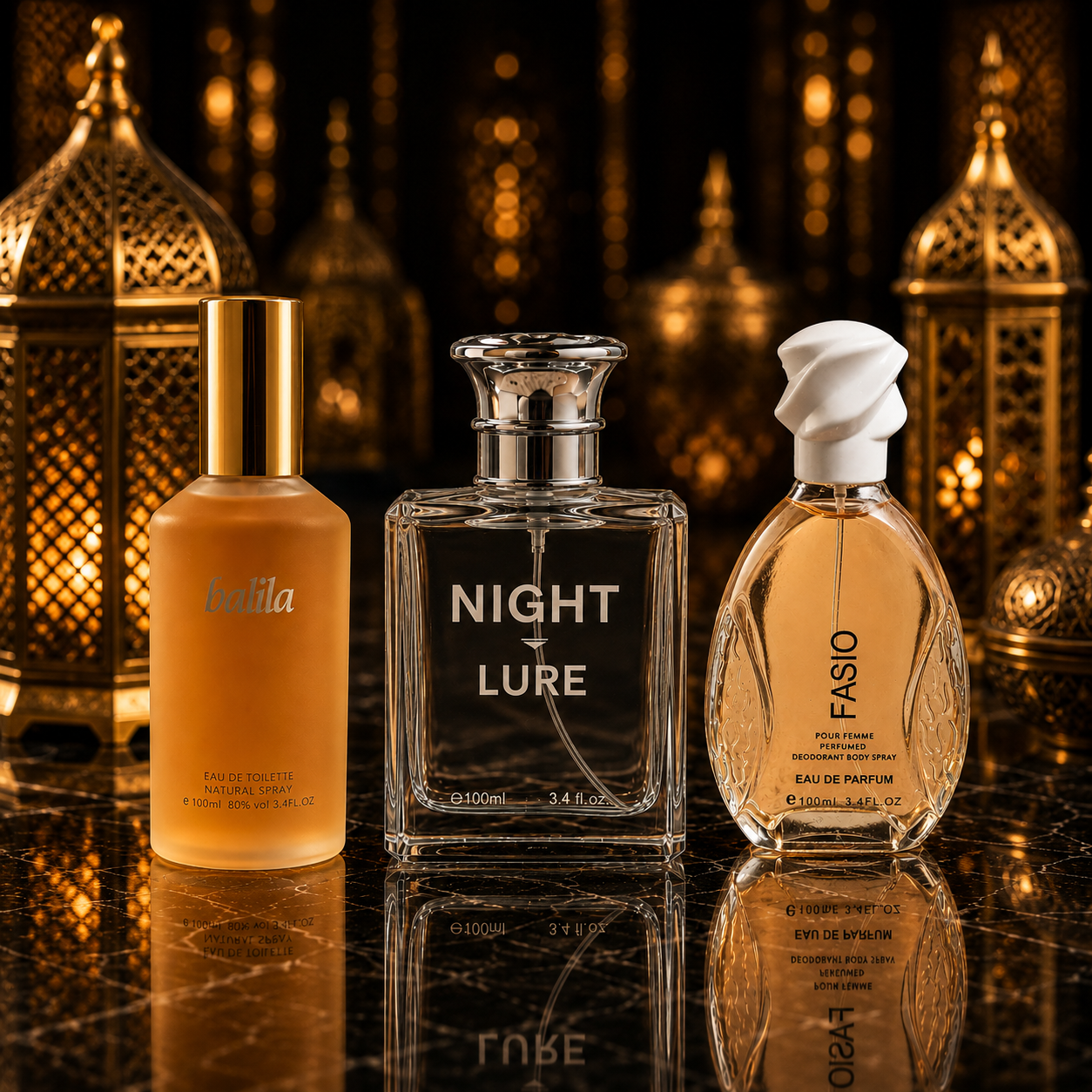 Set 3 Parfumuri de Bărbați 100ML - NIGHT LURE - BALIBA PARIS - FASIO ESSENCE