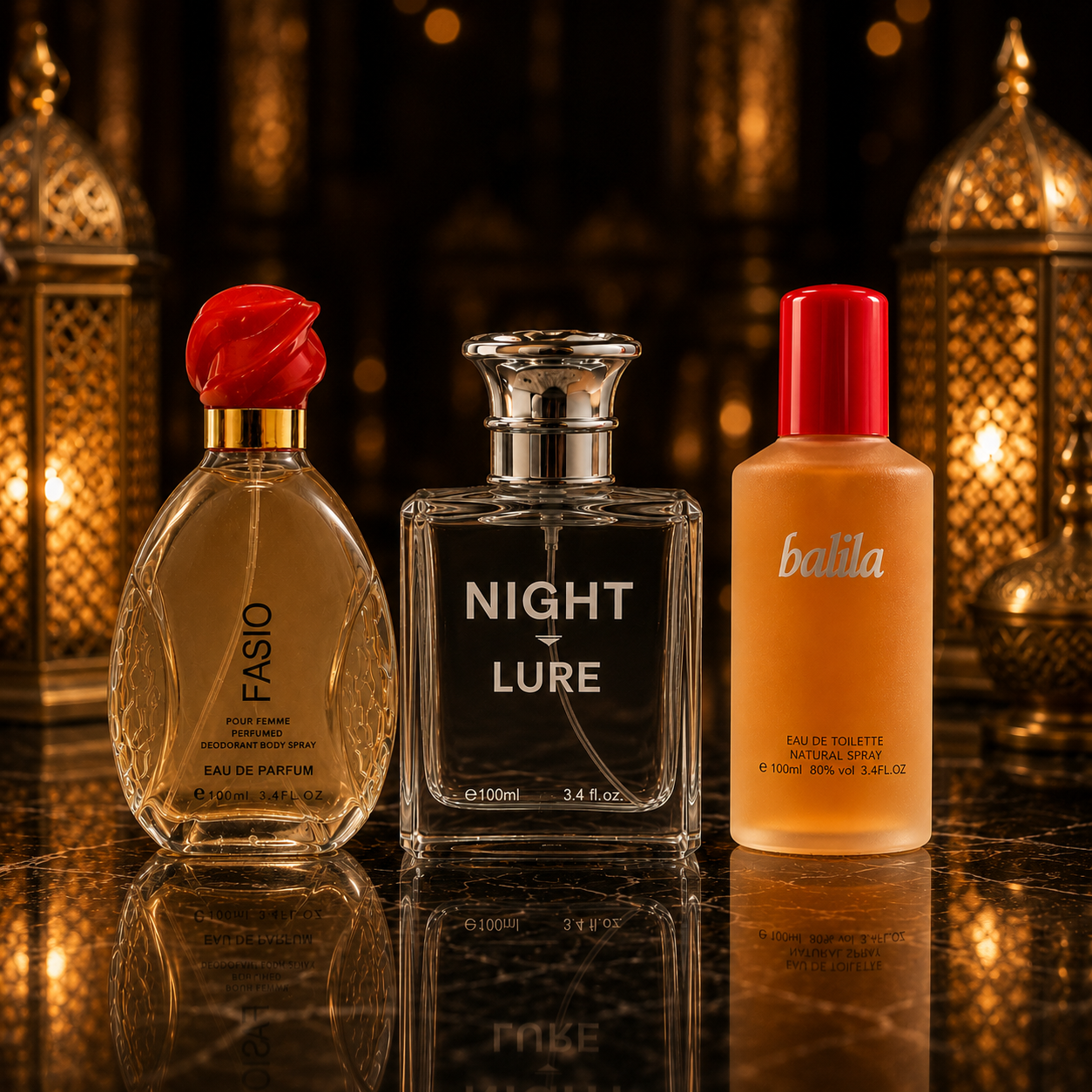 Set 3 Parfumuri de Damă 100ML - NIGHT LURE - BALIBA PARIS - FASIO ESSENCE