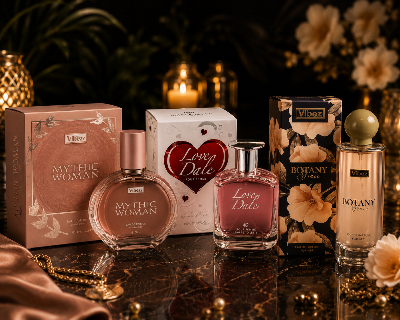 Set 3 Parfumuri de Damă 100ML - MYTHIC - LOVE DALE - BOTANY GRACE
