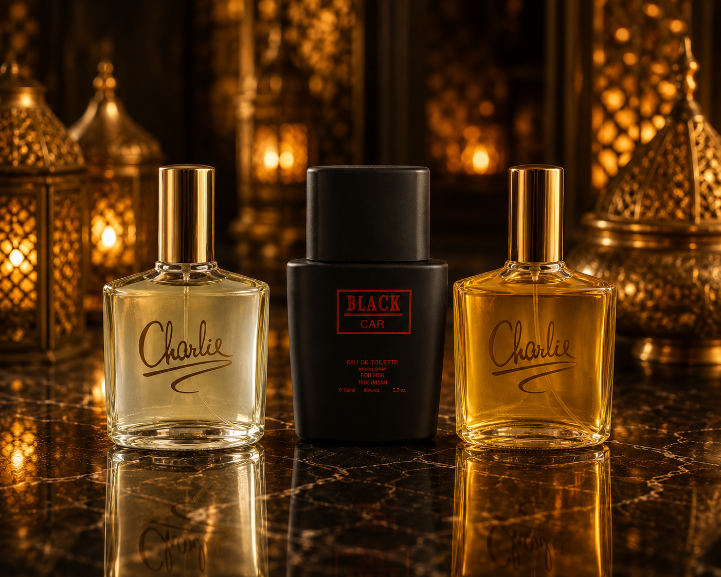 Set 3 Parfumuri de Bărbați 100ML - BLACK CAR - CHARLIE WHITE - CHARLIE BLACK