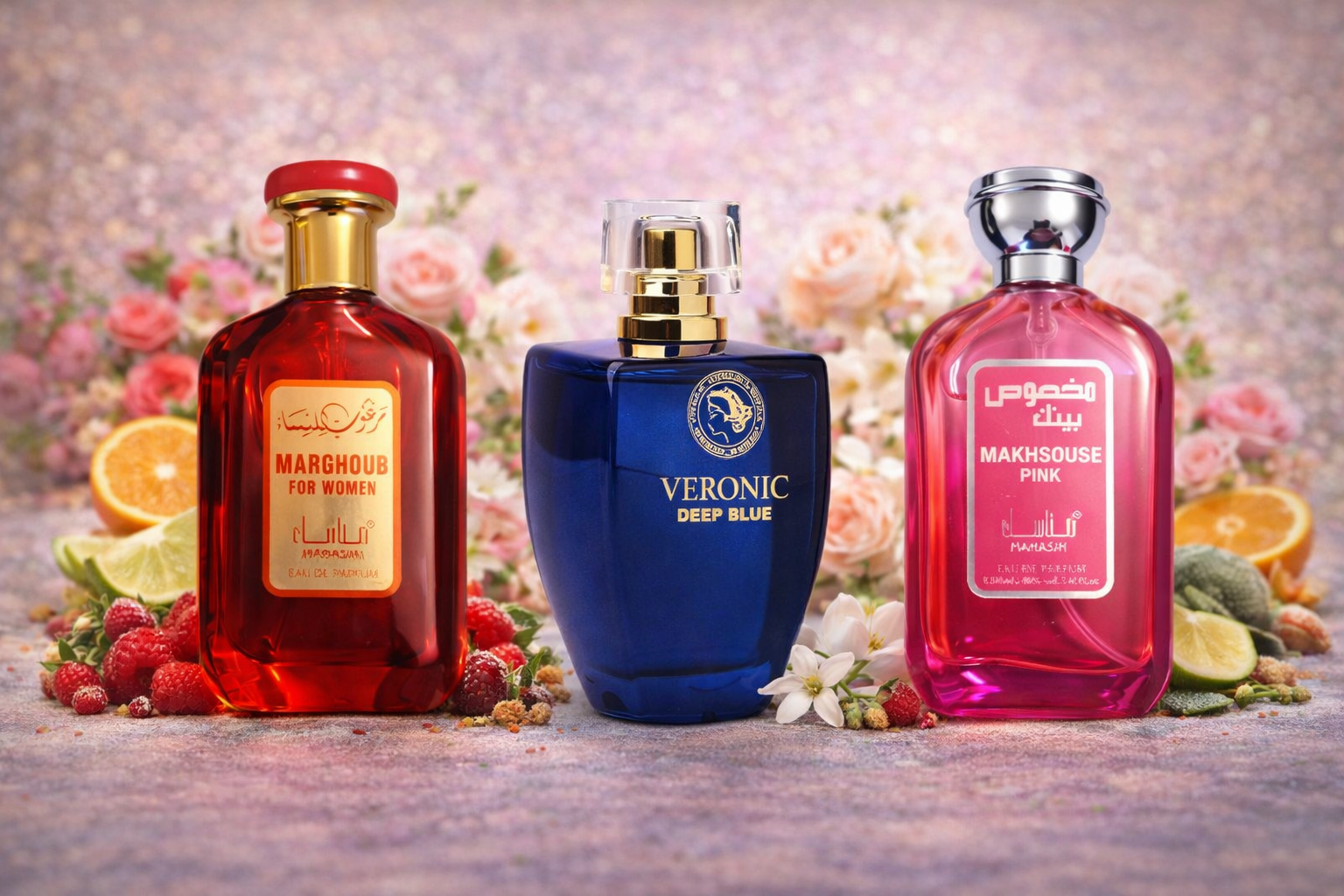 Set 3 Parfumuri ARABESTI de Damă 100ML - VERONIC - RED - PINK