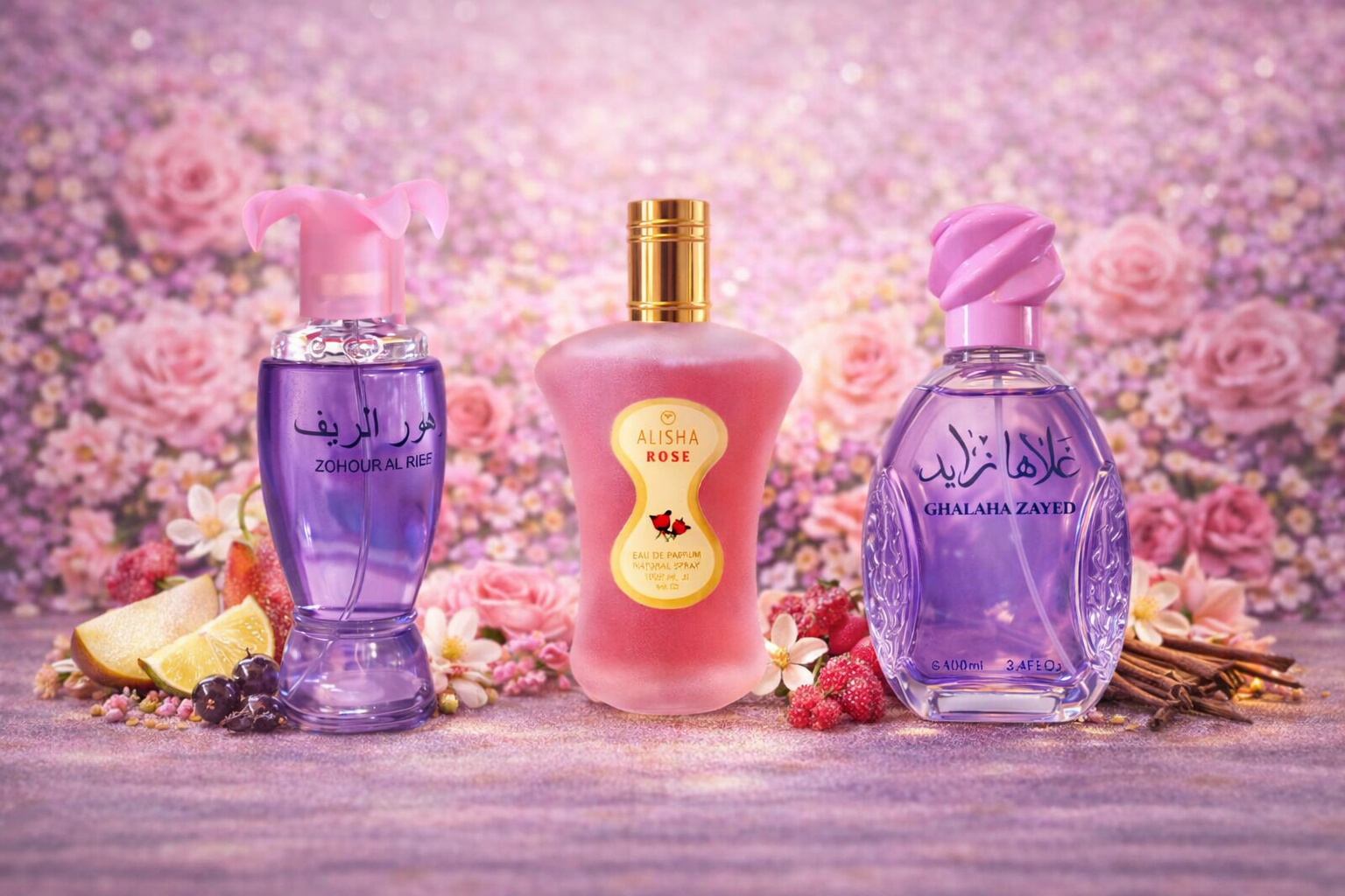 Set 3 Parfumuri de Dama 100ML - ZOHOUR - GHALAHA - ALISHA