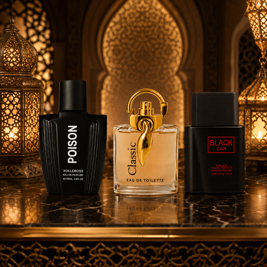 Set 3 Parfumuri de Barbati de 100ML - CLASSIC - POISON - BLACK