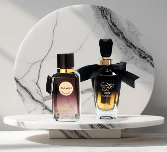 Set 2 parfumuri ARABESTI de Femeie 100ML - BINT HOOREA - DIRHAM OUD - Parfumuri de vis