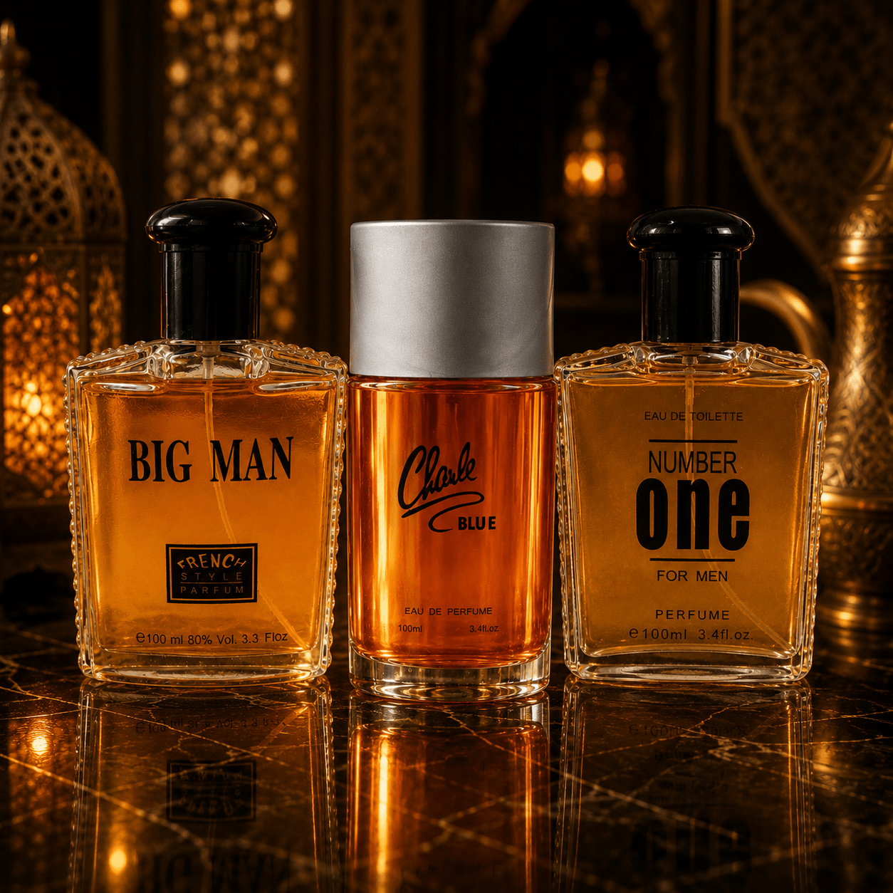 Set 3 Parfumuri de Bărbați 100ML - CHARLIE - NUMBER ONE - BIG MAN - Parfumuri de vis
