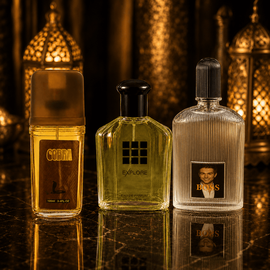 Set 3 Parfumuri de Bărbați 100ML - COBRA - BOSS - EXPLORE - Parfumuri de vis
