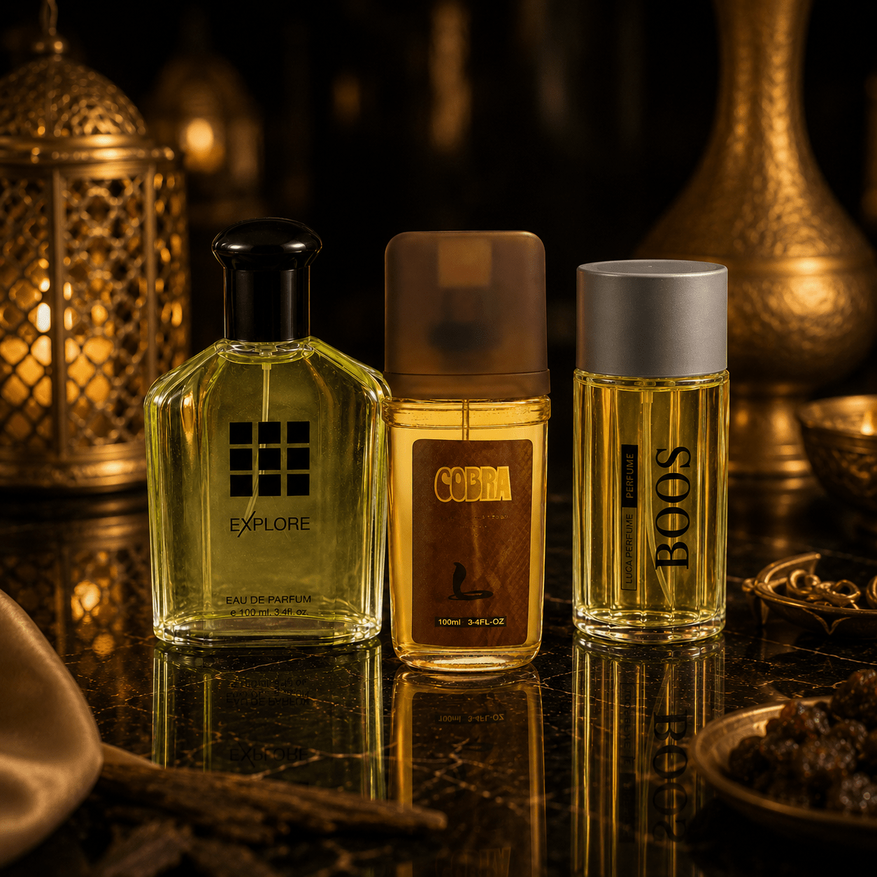 Set 3 Parfumuri de Bărbați 100ML - COBRA - BOSS - EXPLORE - Parfumuri de vis