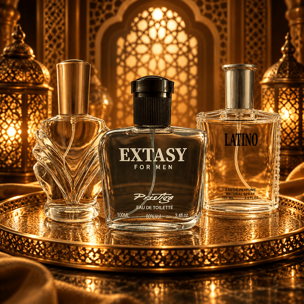 Set 3 Parfumuri de Bărbați 100ML - EXTASY - AMEER AL OUD - LATINO BLUE - Parfumuri de vis