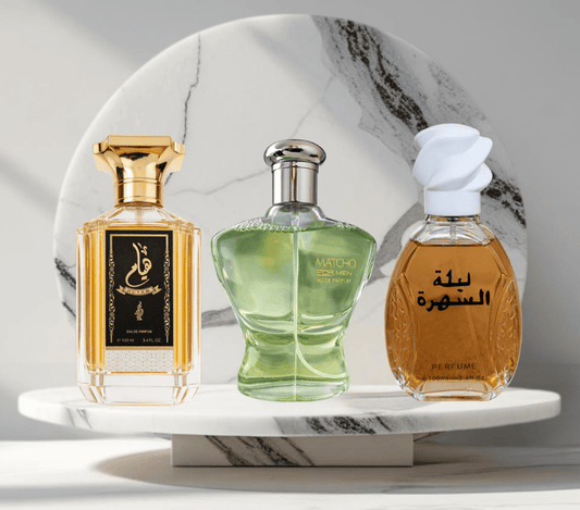 Set 3 parfumuri de BARBATI 100ML - MATCHO - ARABIC - HUYAM - Parfumuri de vis