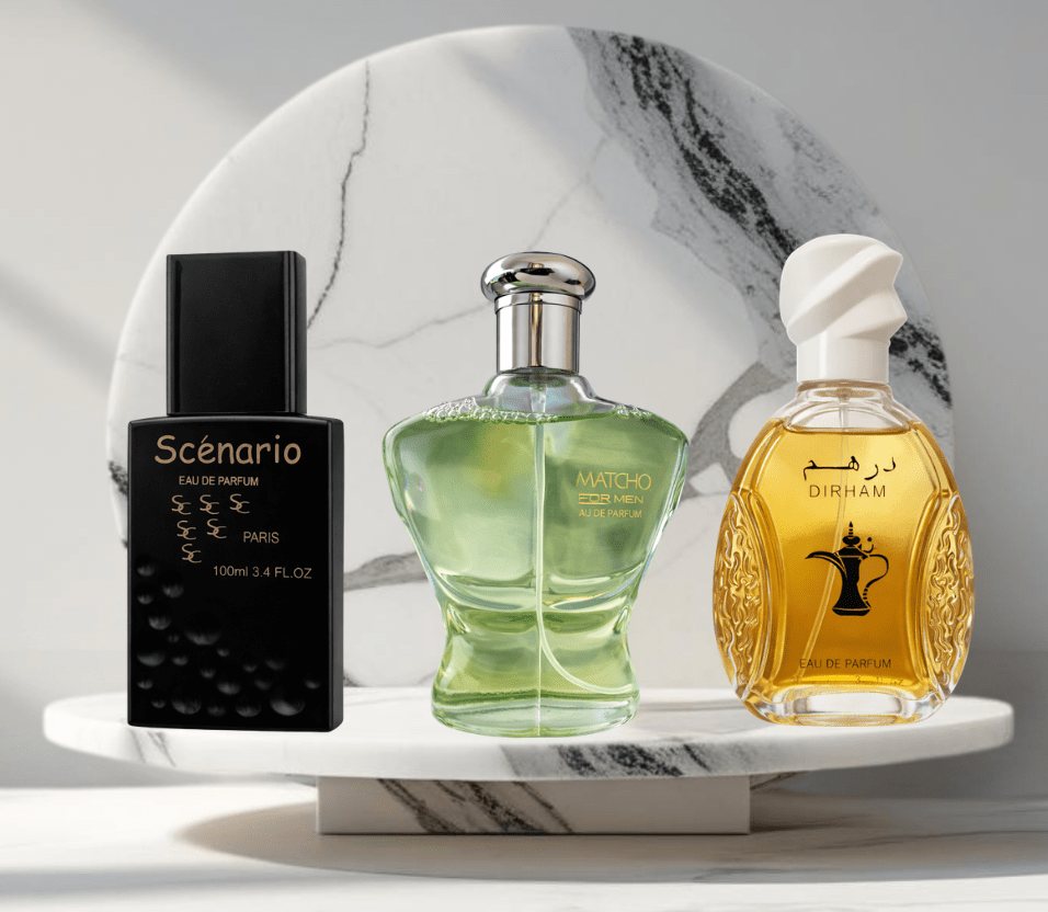 Set 3 parfumuri de Barbati 100ML - MATCHO - DIRHAM - SCENARIO - Parfumuri de vis