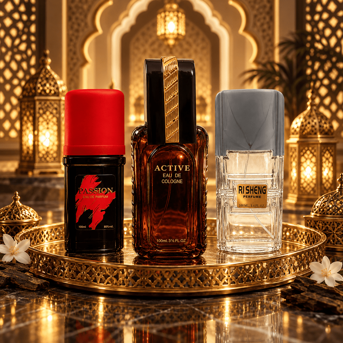 Set 3 Parfumuri de Bărbați 100ML - PASSION - RI SHENG - ACTIVE - Parfumuri de vis