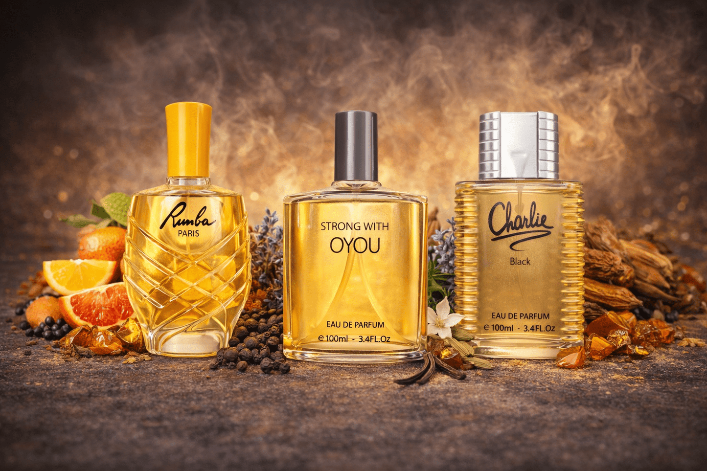 Set 3 parfumuri de Barbati 100ML - RUMBA - STRONG - CHARLIE - Parfumuri de vis
