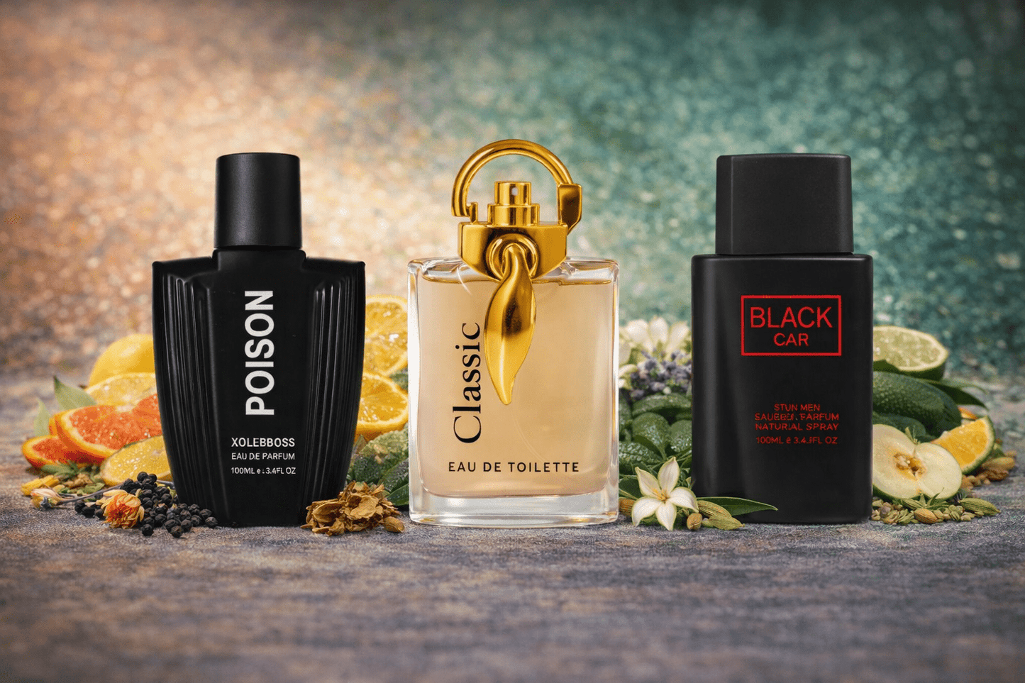 Set 3 Parfumuri de Barbati de 100ML - CLASSIC - POISON - BLACK - Parfumuri de vis