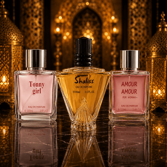 Set 3 Parfumuri de Damă 100ML - AMOUR AMOUR - TONNY GIRL - SHALISS - Parfumuri de vis