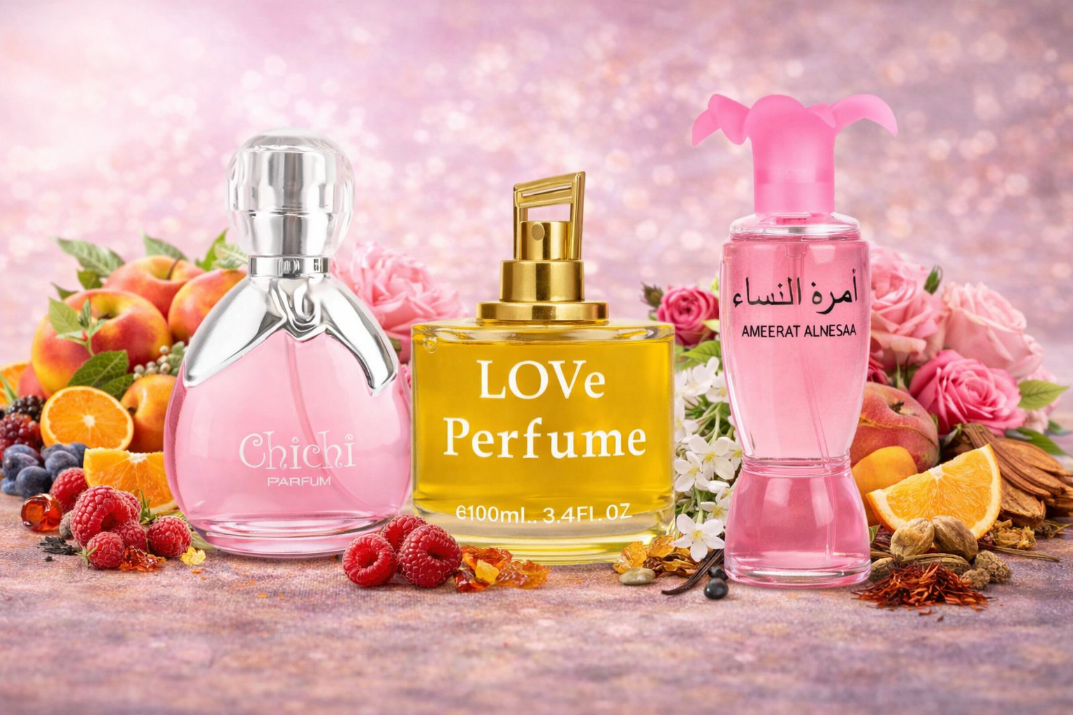 Set 3 Parfumuri de Dama 100ML - CHICHI - LOVE - AMEERAT - Parfumuri de vis