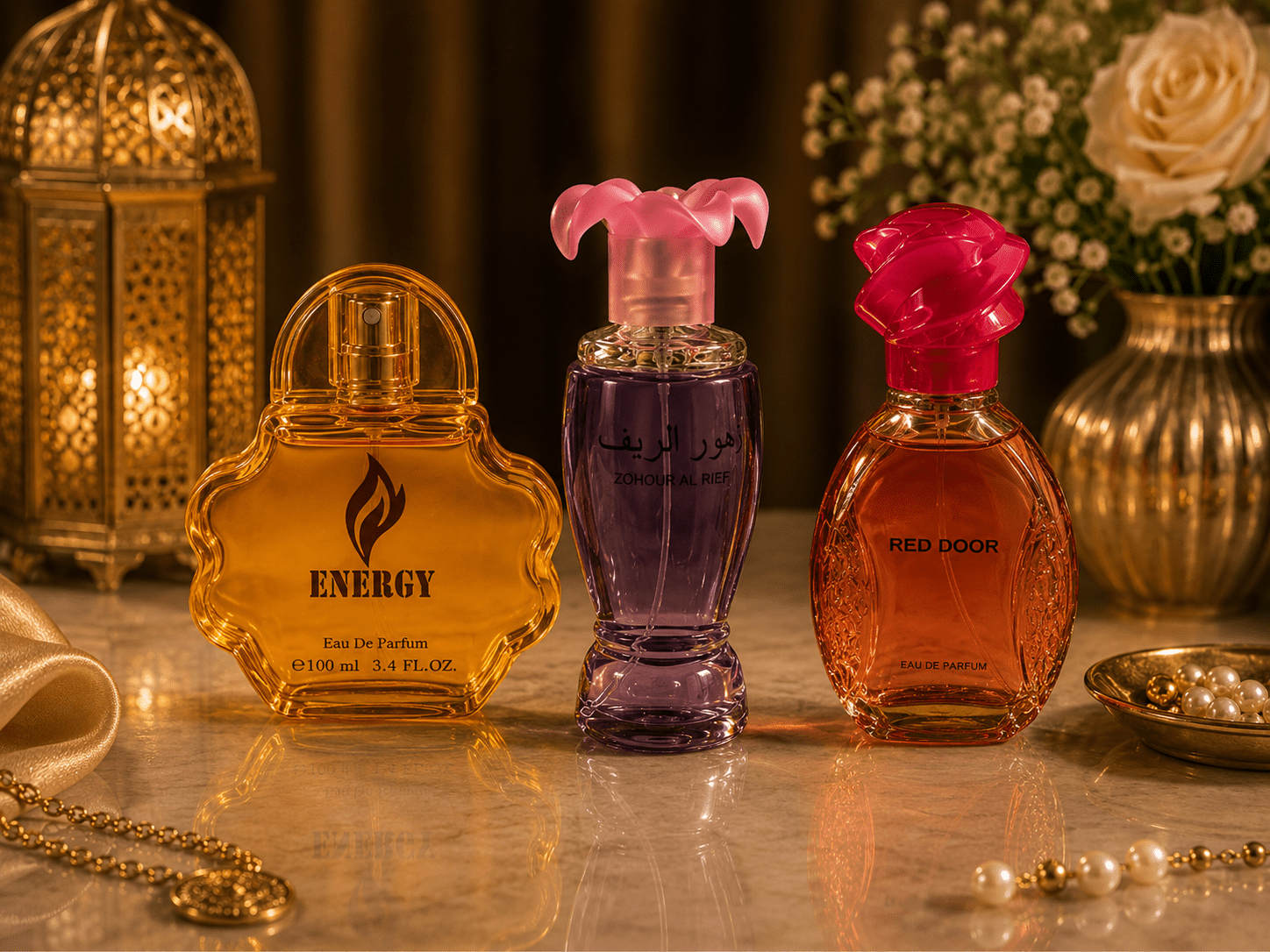 Set 3 Parfumuri de Damă 100ML - ENERGY - GOLDDOOR - ZOHOUR AL RIEF - Parfumuri de vis
