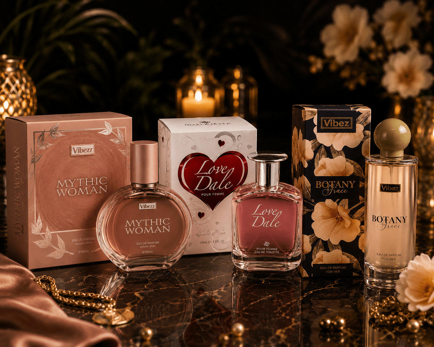 Set 3 Parfumuri de Damă 100ML - MYTHIC - LOVE DALE - BOTANY GRACE - Parfumuri de vis