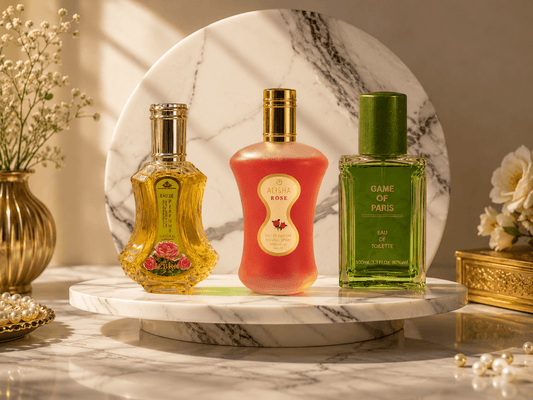 Set 3 Parfumuri de Damă 100ML - NEBRAS - ALISHA ROSE - GAME OF PARIS - Parfumuri de vis