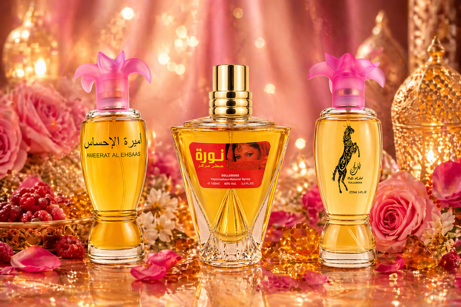 Set 3 Parfumuri de Damă 100ML - RED MALEK - LAIL MALEKI - AMEERAT - Parfumuri de vis