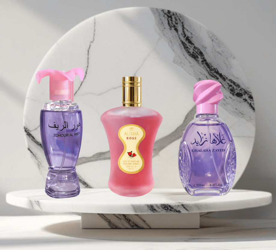 Set 3 Parfumuri de Dama 100ML - ZOHOUR - GHALAHA - ALISHA - Parfumuri de vis