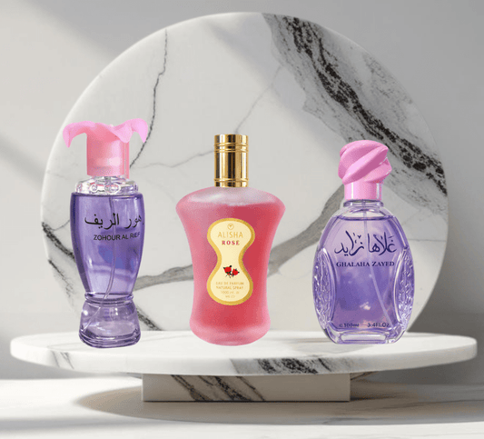 Set 3 Parfumuri de Dama 100ML - ZOHOUR - GHALAHA - ALISHA - Parfumuri de vis