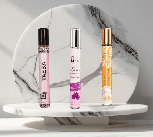Set 3 Parfumuri de Damă – Yara Tus, Barries Weekend Purple & Taesa Nori 35ML - Parfumuri de vis
