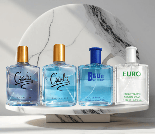 Set 4 parfumuri de Barbati 100ML - CHARLIE BLACK - INSTINCT - EURO - BLUE FOR MEN - Parfumuri de vis