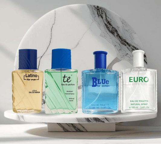 Set 4 parfumuri de Barbati 100ML - LATINO - BLUE TE - EURO - BLUE FOR MEN - Parfumuri de vis