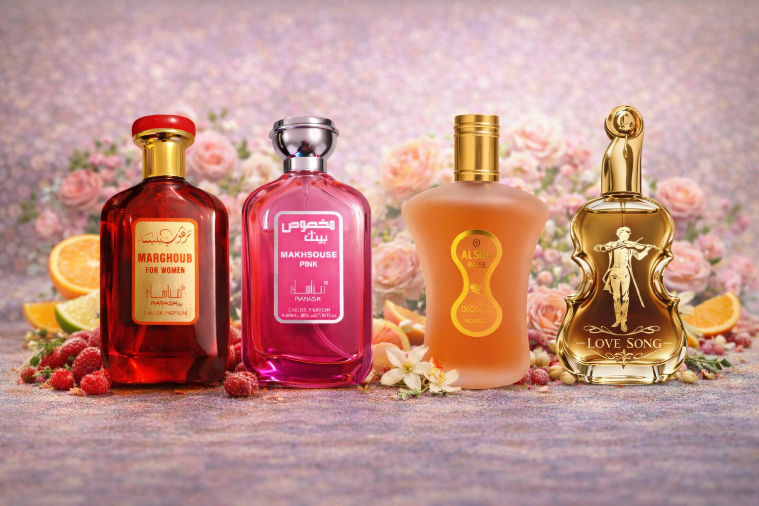 Set 4 Parfumuri de Dama 100ML - RED - PINK - LOVE SONG - ALISHA - Parfumuri de vis